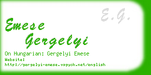 emese gergelyi business card